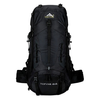 65+5L Outdoor Hiking Backpack – Large Capacity Waterproof Trekking Rucksack with Reflective Strips & Expandable Design | 2201