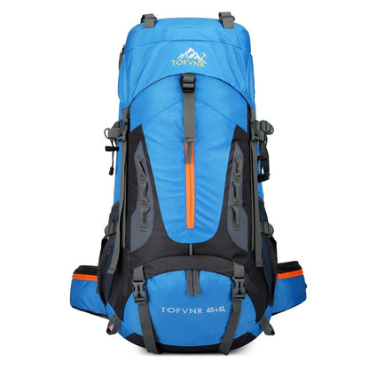 65+5L Outdoor Hiking Backpack – Large Capacity Waterproof Trekking Rucksack with Reflective Strips & Expandable Design | 2201
