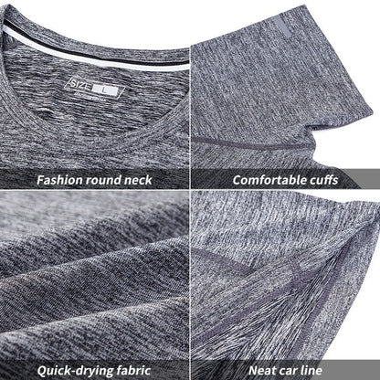 T-shirt de sport à manches courtes pour hommes, séchage rapide, évacuant l'humidité | 6098 