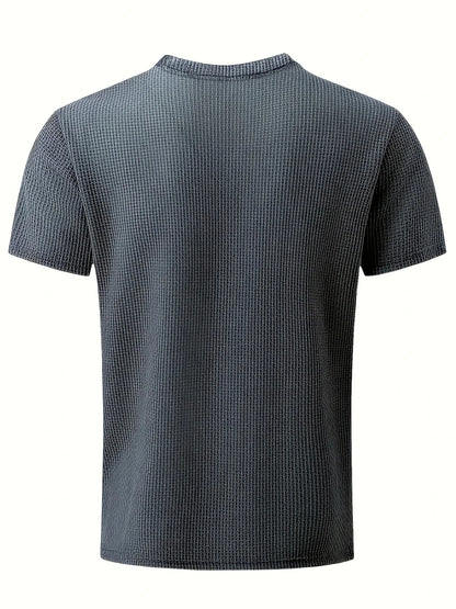 Men's Bamboo Stripe Short Sleeve T-Shirt Breathable, Stretchy Summer Casual Wear | 115 CSF