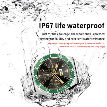 Montre connectée pour homme avec bracelet en acier et appels BT, style Rolex, pour le sport et les affaires | AW-12 