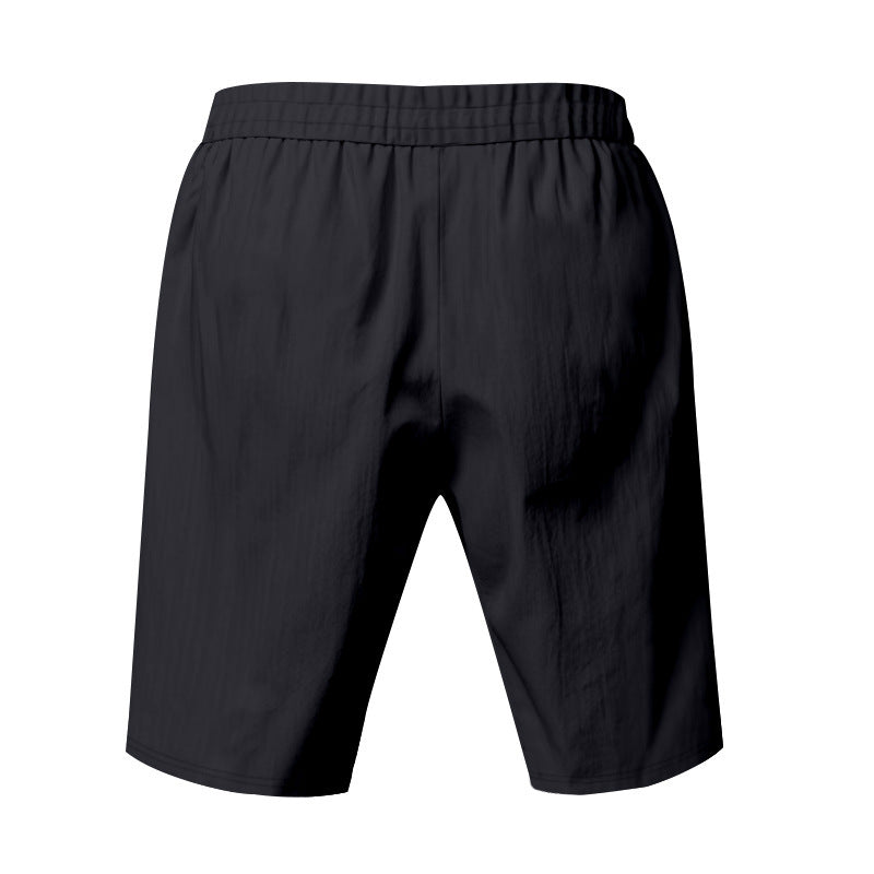 Men's Lightweight Linen-Blend Beach Shorts - Relaxed Fit 5-Inch Casual Shorts | WW-2