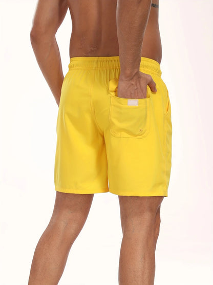 Men’s Quick-Dry Summer Beach Shorts Milk Silk Lined Swim Trunks for Men | 265SCTK
