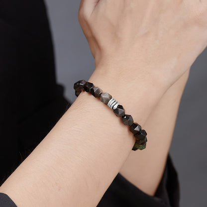 Men’s Serpent Spirit Bracelet Artisan-Crafted Gemstone Beads Bracelet | VB24775-1BBYS