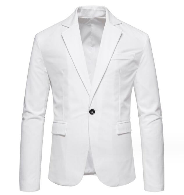 Men's V-neck Suede One Button Suit Jackets Wedding Dress Suit Formal Blazer Coat | 1314X02