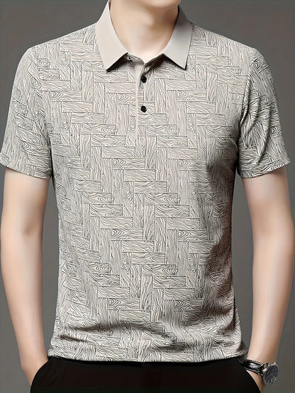 Men's Lightweight Summer Golf Shirt Casual Button-Up Short Sleeve Shirt | Q135