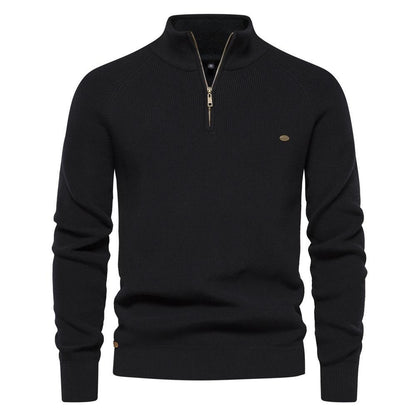 Cardigan con cerniera in cotone, maglioni casual, maglione invernale a collo alto | Y832 