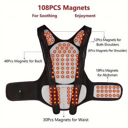 Unisex Adjustable Posture Corrector Shoulder Support Warm Vest For Spinal Alignment Belt Brace | H80