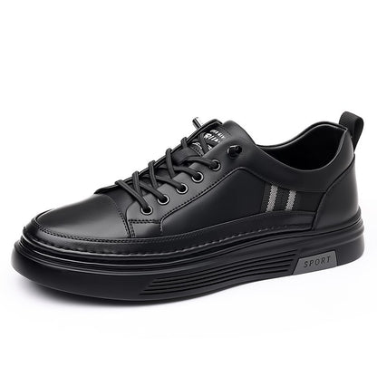 Sneakers in pelle casual con punta affilata comode scarpe traspiranti con lacci | L8081