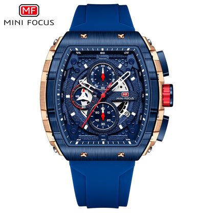 Montres de sport à quartz de luxe pour hommes avec bracelet en silicone et chronographe | MF0399G 