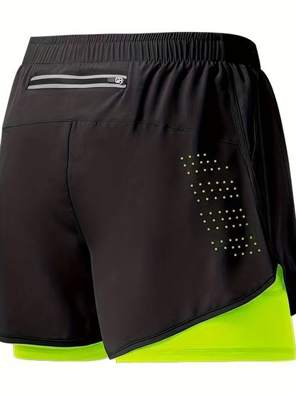 Pantaloncini da corsa da uomo, ad asciugatura rapida, traspiranti, per allenamento attivo | DK22001 