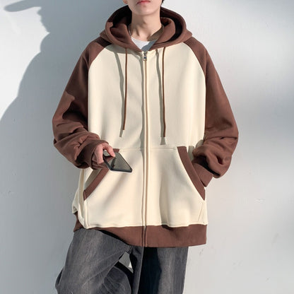 Men’s Casual Zipper Cardigan Jacket Woven Sports Hoodie Sweatshirt | JQN-3243