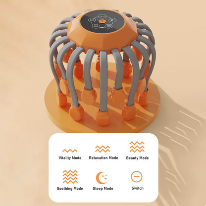 Appareil de massage intelligent pour le cuir chevelu et la tête, appareil de relaxation pour tout le corps, soulage la fatigue, appareil de massage électrique pour le cuir chevelu Octopus | MZ-HM156 