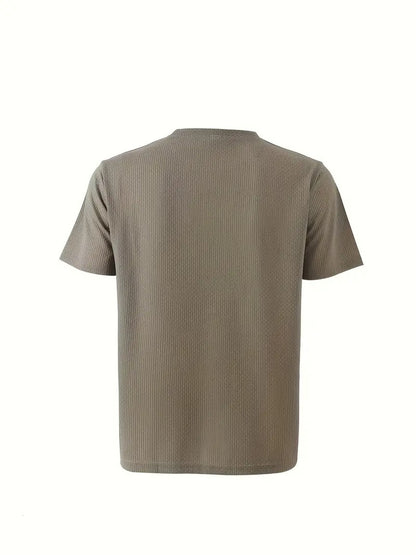 Men's Bamboo Stripe Short Sleeve T-Shirt Breathable, Stretchy Summer Casual Wear | 115 CSF