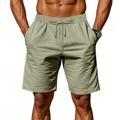 Men's Lightweight Linen-Blend Beach Shorts - Relaxed Fit 5-Inch Casual Shorts | WW-2
