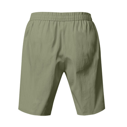 Men's Lightweight Linen-Blend Beach Shorts - Relaxed Fit 5-Inch Casual Shorts | WW-2