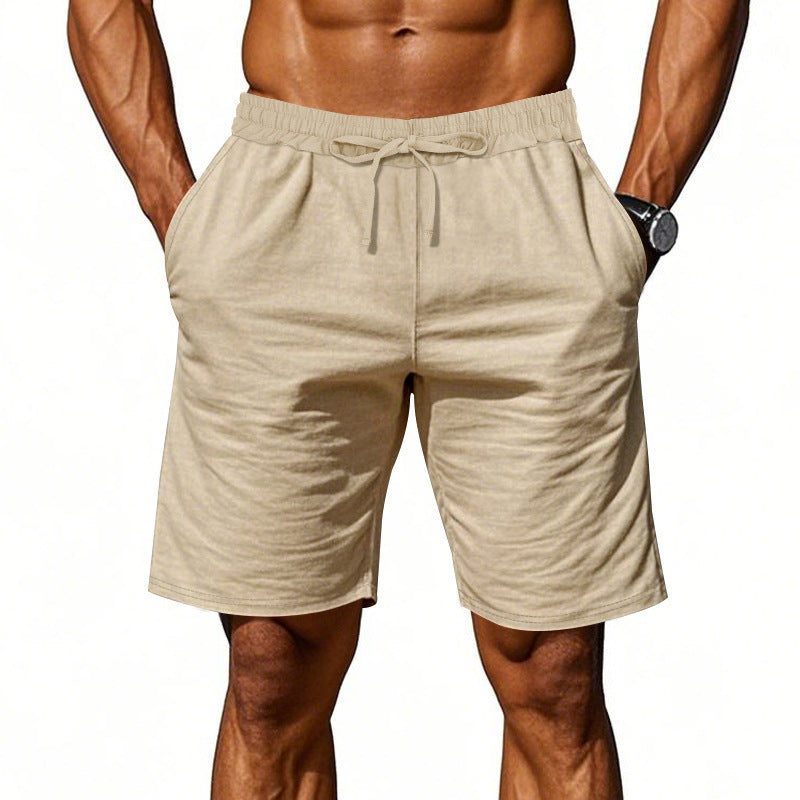 Men's Lightweight Linen-Blend Beach Shorts - Relaxed Fit 5-Inch Casual Shorts | WW-2