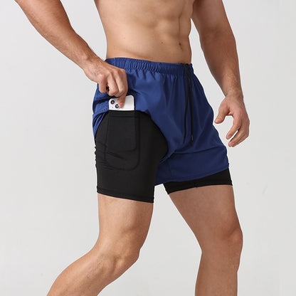 Men's 3/4 Running Shorts - Quick-Dry, Anti-Slip, Double-Layer Gym & Marathon Shorts | DK22001&WDK22001