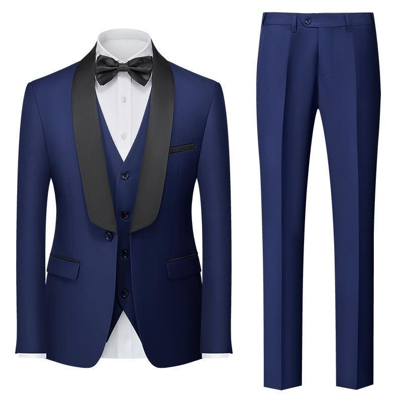 Men's Premium Suit Casual Regular Smart Fit 3 Pieces Prom Tuxedo Shawl Lapel Wedding Party Groomsmen Suits (Blazer + Vest + Pants) | 601
