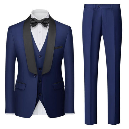Men's Premium Suit Casual Regular Smart Fit 3 Pieces Prom Tuxedo Shawl Lapel Wedding Party Groomsmen Suits (Blazer + Vest + Pants) | 601