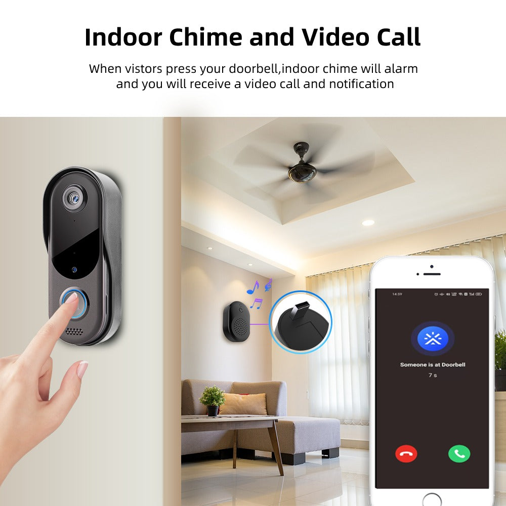 Videocitofono wireless WiFi Smart ad alta definizione con telecamera, citofono bidirezionale, condivisione multi-persona, archiviazione cloud | AL-T3 