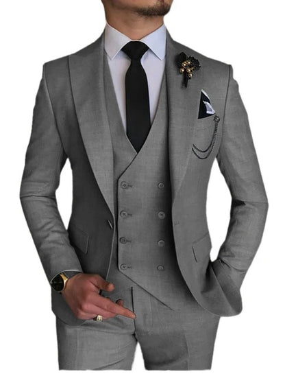 Uomo 3 pezzi vestito su misura matrimonio slim fit business blazer giacca gilet pantaloni smoking | 101