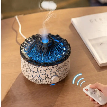 Lava Cracked Volcano Essential Oil Diffusor Jellyfish Spray Simulation Fire Flame Effect Air Humidifier Home Diffuser | V21b pro