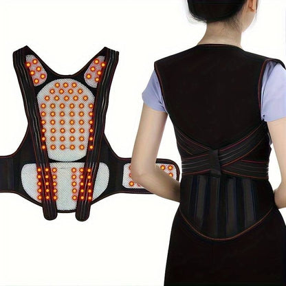 Unisex Adjustable Posture Corrector Shoulder Support Warm Vest For Spinal Alignment Belt Brace | H80
