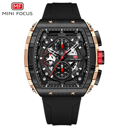 Montres de sport à quartz de luxe pour hommes avec bracelet en silicone et chronographe | MF0399G 