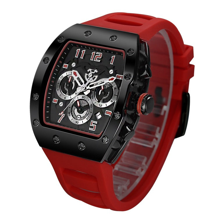 Montre de luxe pour homme en forme de tonneau de vin, montre mécanique entièrement automatique et étanche | G5867 