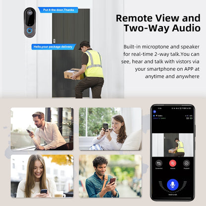 Videocitofono wireless WiFi Smart ad alta definizione con telecamera, citofono bidirezionale, condivisione multi-persona, archiviazione cloud | AL-T3 