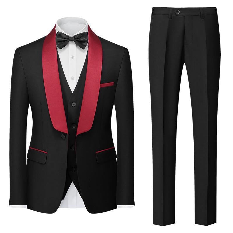 Men's Premium Suit Casual Regular Smart Fit 3 Pieces Prom Tuxedo Shawl Lapel Wedding Party Groomsmen Suits (Blazer + Vest + Pants) | 601