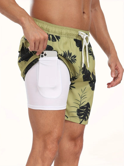Men’s Quick-Dry Summer Beach Shorts Milk Silk Lined Swim Trunks for Men | 265SCTK