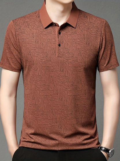 Men's Lightweight Summer Golf Shirt Casual Button-Up Short Sleeve Shirt | Q135
