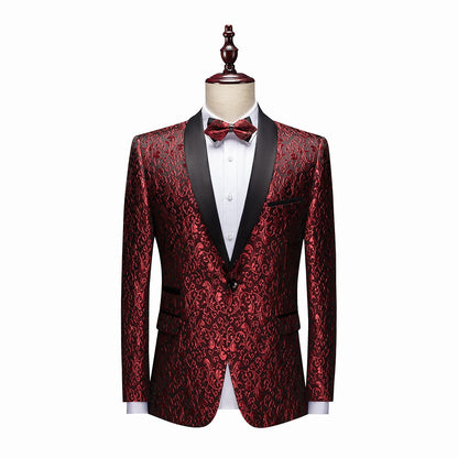 Veste de costume de mariage de luxe pour hommes en jacquard | 666 