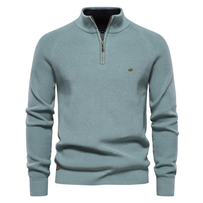 Cardigan con cerniera in cotone, maglioni casual, maglione invernale a collo alto | Y832 