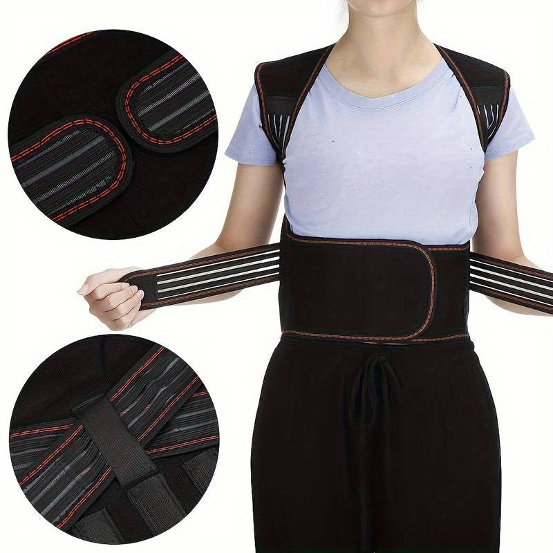 Unisex Adjustable Posture Corrector Shoulder Support Warm Vest For Spinal Alignment Belt Brace | H80