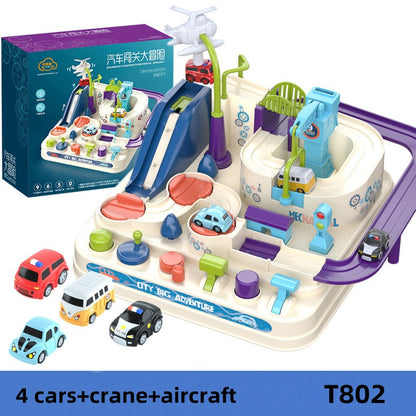 Bambini Avventura Veicoli Giocattoli Puzzle Città Salvataggio Educativo Playset Slot Car Pista Giocattolo Mini Telecomandato Auto 