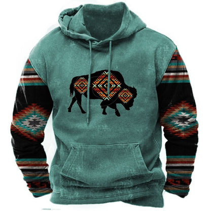 Sweat-shirt à capuche pour homme avec imprimé animal en 3D 