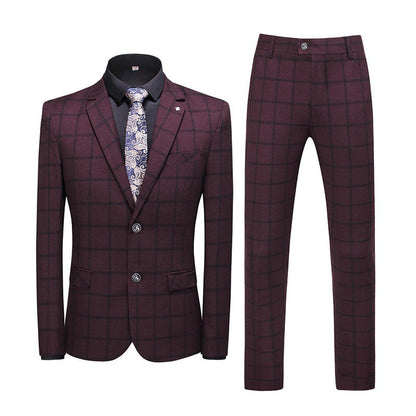 Completo da uomo di qualità premium, 3 pezzi, monopetto, blazer, gilet e pantaloni, casual, da festa e da lavoro, due bottoni, vestibilità elegante | TZ94 