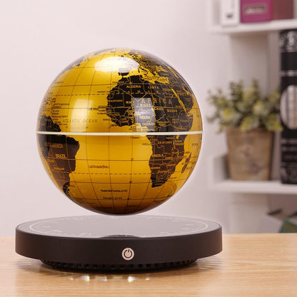 Lampe de table de luxe en forme de globe magnétique en lévitation, globe terrestre flottant, décoration pour la maison et le bureau, cadeau avec veilleuse | 