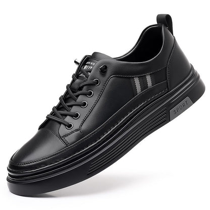 Sneakers in pelle casual con punta affilata comode scarpe traspiranti con lacci | L8081
