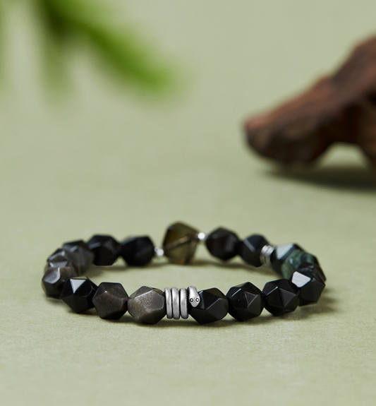 Men’s Serpent Spirit Bracelet Artisan-Crafted Gemstone Beads Bracelet | VB24775-1BBYS