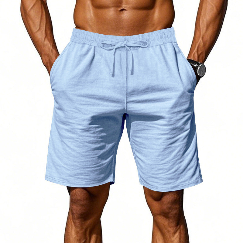 Men's Lightweight Linen-Blend Beach Shorts - Relaxed Fit 5-Inch Casual Shorts | WW-2