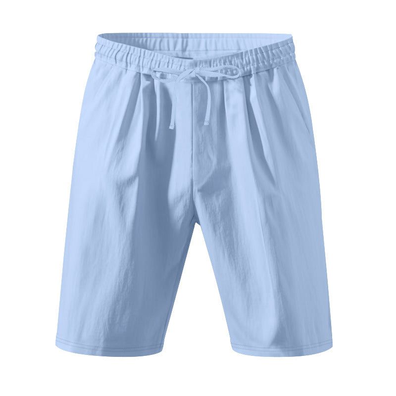 Men's Lightweight Linen-Blend Beach Shorts - Relaxed Fit 5-Inch Casual Shorts | WW-2