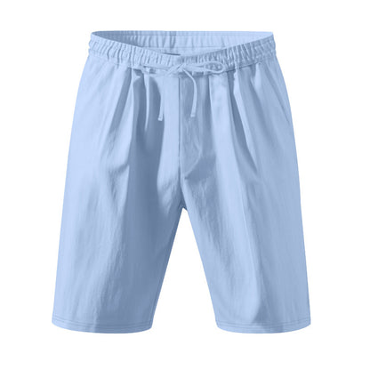 Men's Lightweight Linen-Blend Beach Shorts - Relaxed Fit 5-Inch Casual Shorts | WW-2