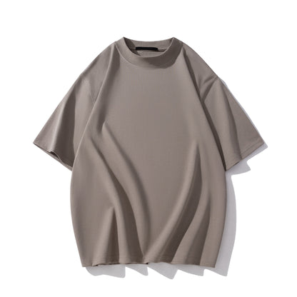 Men’s Heavyweight Cotton T-Shirt – Summer Casual Loose Fit, Solid Color Short Sleeve | BT1014