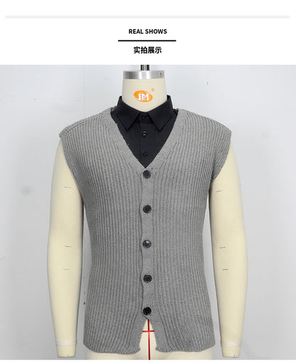 Stylish Men’s Woolen Knit Vest Slim Fit Wool Vest Perfect for Fall & Winter | SY0163