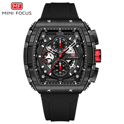 Montres de sport à quartz de luxe pour hommes avec bracelet en silicone et chronographe | MF0399G 