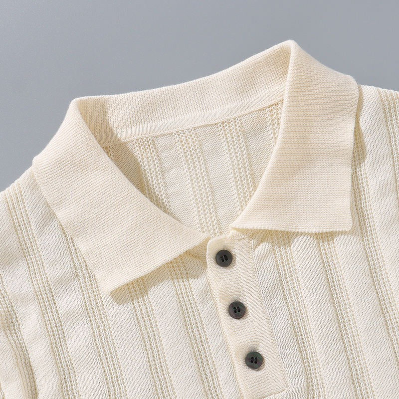 High Quality Summer Men's Knitted Short Sleeve Comfortable & Breathable Polo Shirt | POLO1